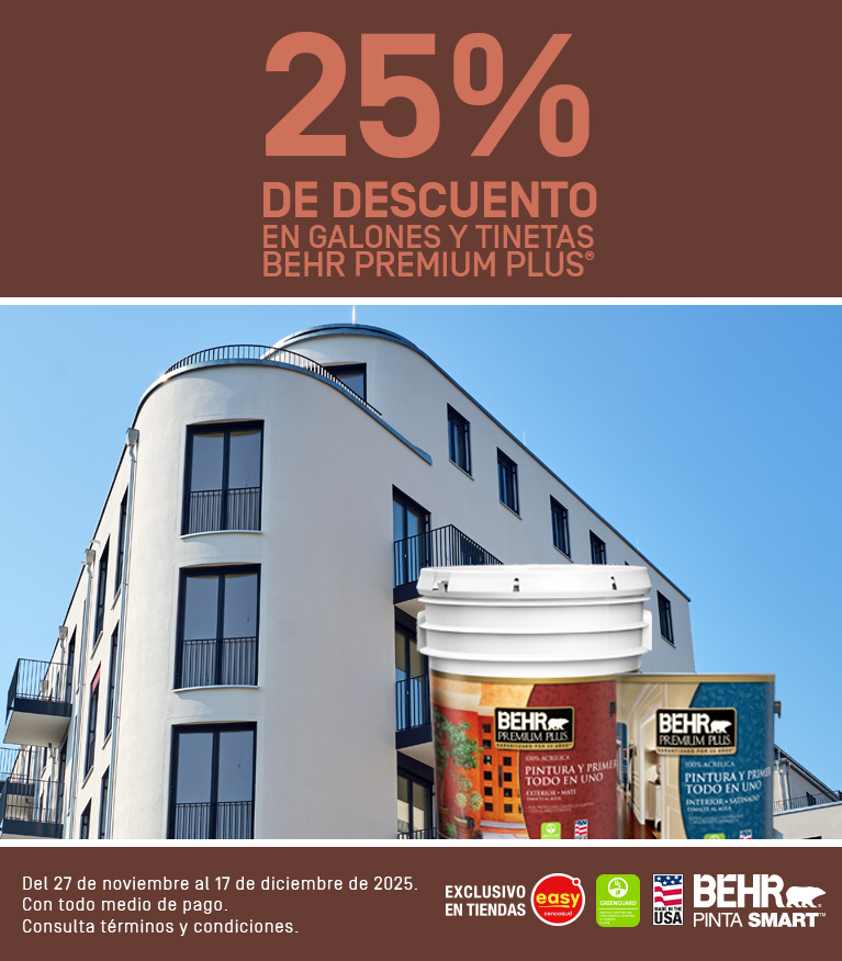 Mobile view of an image for BEHR Premium Plus exterior paint promotion