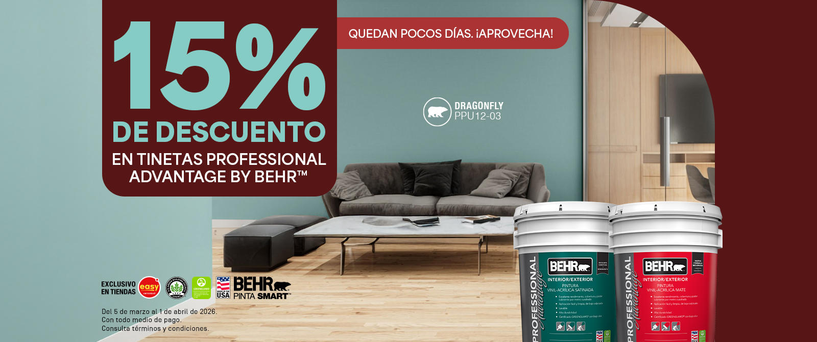 Image for BEHR Premium interior paint promotion