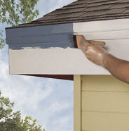 Cut in along edge of roof line.