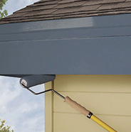 Roll paint onto bottom of fascia.