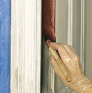 Begin painting door.