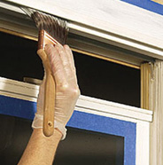 Paint inside frame.