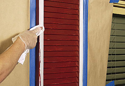 Wipe off excess paint.