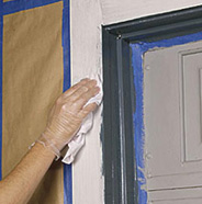 Wipe away excess paint.