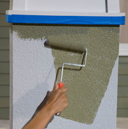 Roll paint onto surface.