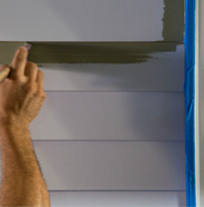 Cut in on siding.