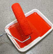 Ensure roller has paint.