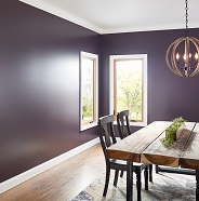 Dining room painted in eggshell sheen.