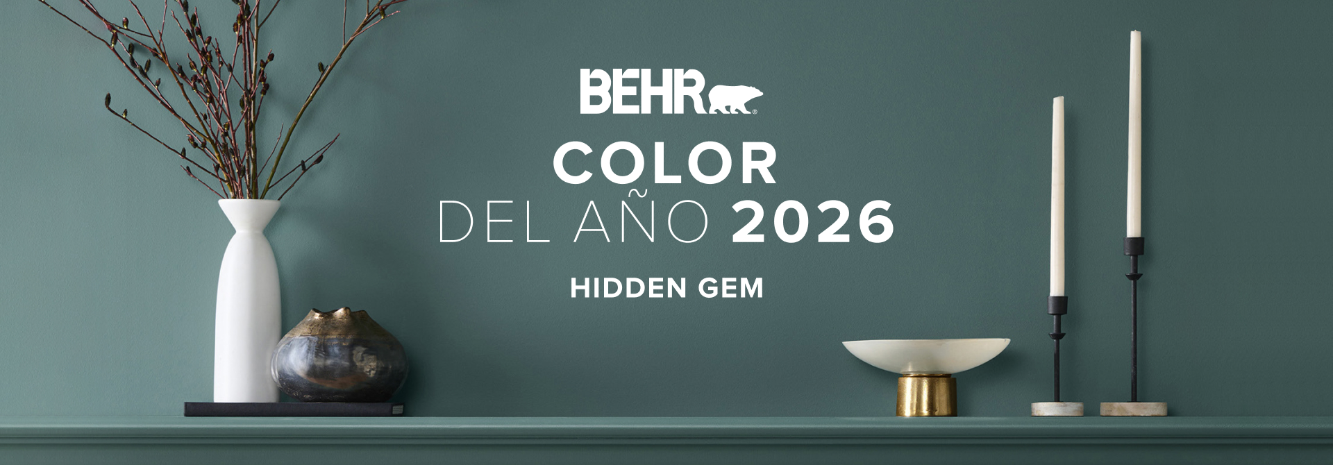 Room painted in a hallway painted in Rumors, featuring Behr 2025 Color of the Year, Rumors