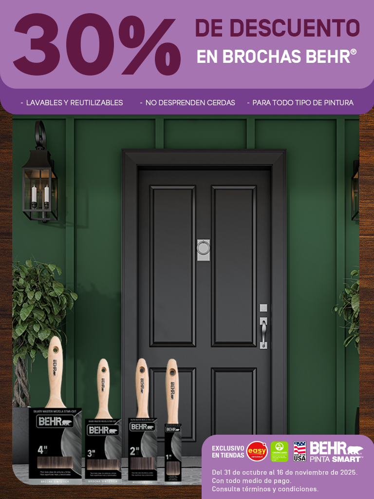 Mobile-sized image of a banner highlighting Behr brushes and rollers