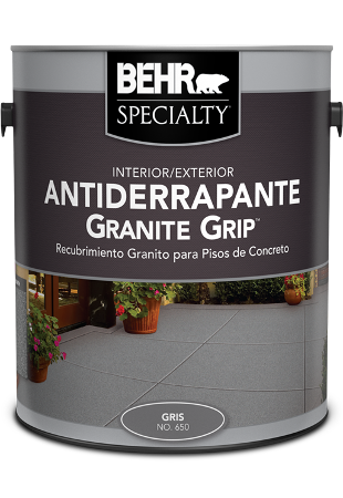 BEHR SPECIALTY<sup>®</sup> Interior/Exterior ANTIDERRAPANTE GRANITE GRIP™