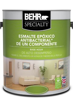 BEHR SPECIALTY<sup>™</sup> Esmalte Epóxico Antibacterial de un Componente