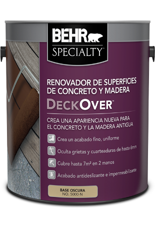 BEHR SPECIALTY<sup>®</sup> Renovador de superficies de concreto y madera DeckOver