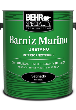 BEHR SPECIALTY<sup>®</sup> PARA MADERAS Barniz Marino Uretano Base Agua Int/Ext