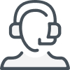 icon of a person with a headset
